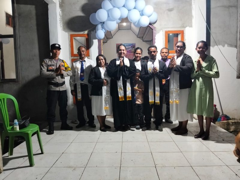 Pengamanan ibadah Malam Kudus Natal 2025 di Gereja Majama berlangsung aman, khidmat, penuh toleransi masyarakat. (Foto : Istimewa)