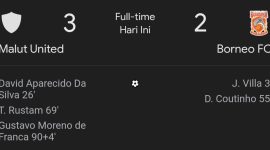 Malut United taklukkan Borneo FC 3–2 lewat gol dramatis menit akhir, persaingan papan atas kian memanas. (Foto : Ss Super league)