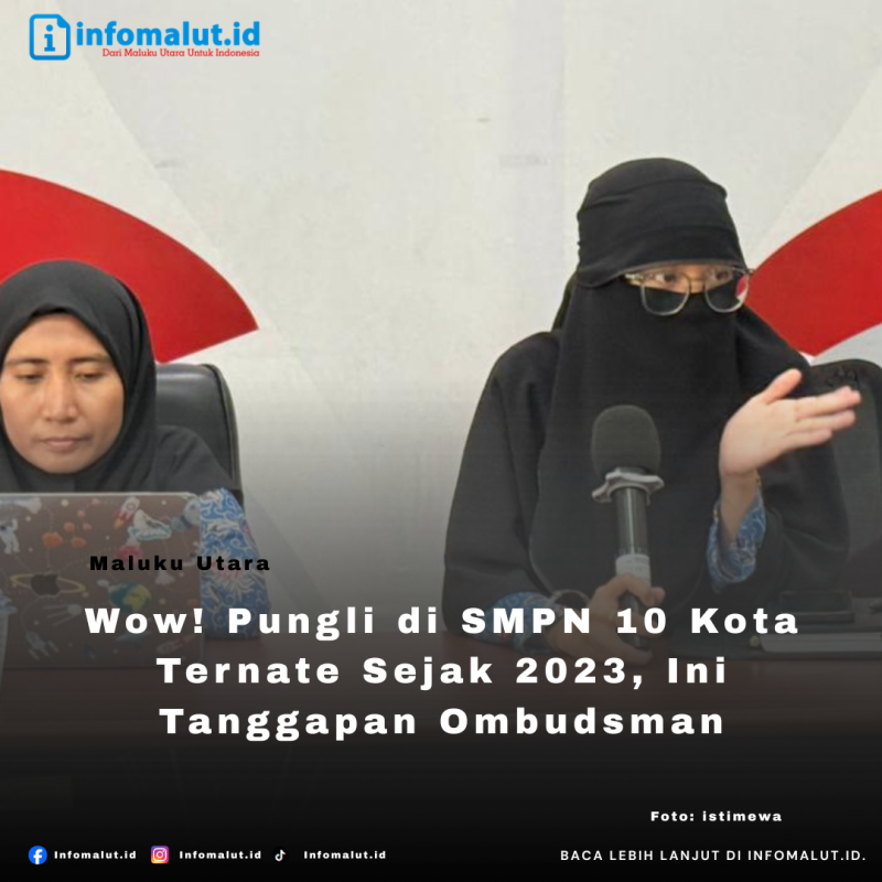 Foto: Rapat wali murid, dewan guru bersama perwakilan dari Ombudsman Republik Indonesia Perwakilan Maluku Utara di kantor Ombudsman Kelurahan Santiong. Bay: Aji